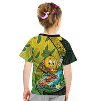 Hawaii Surfing Mango Kid T Shirt Manako Polynesian Fish Hook