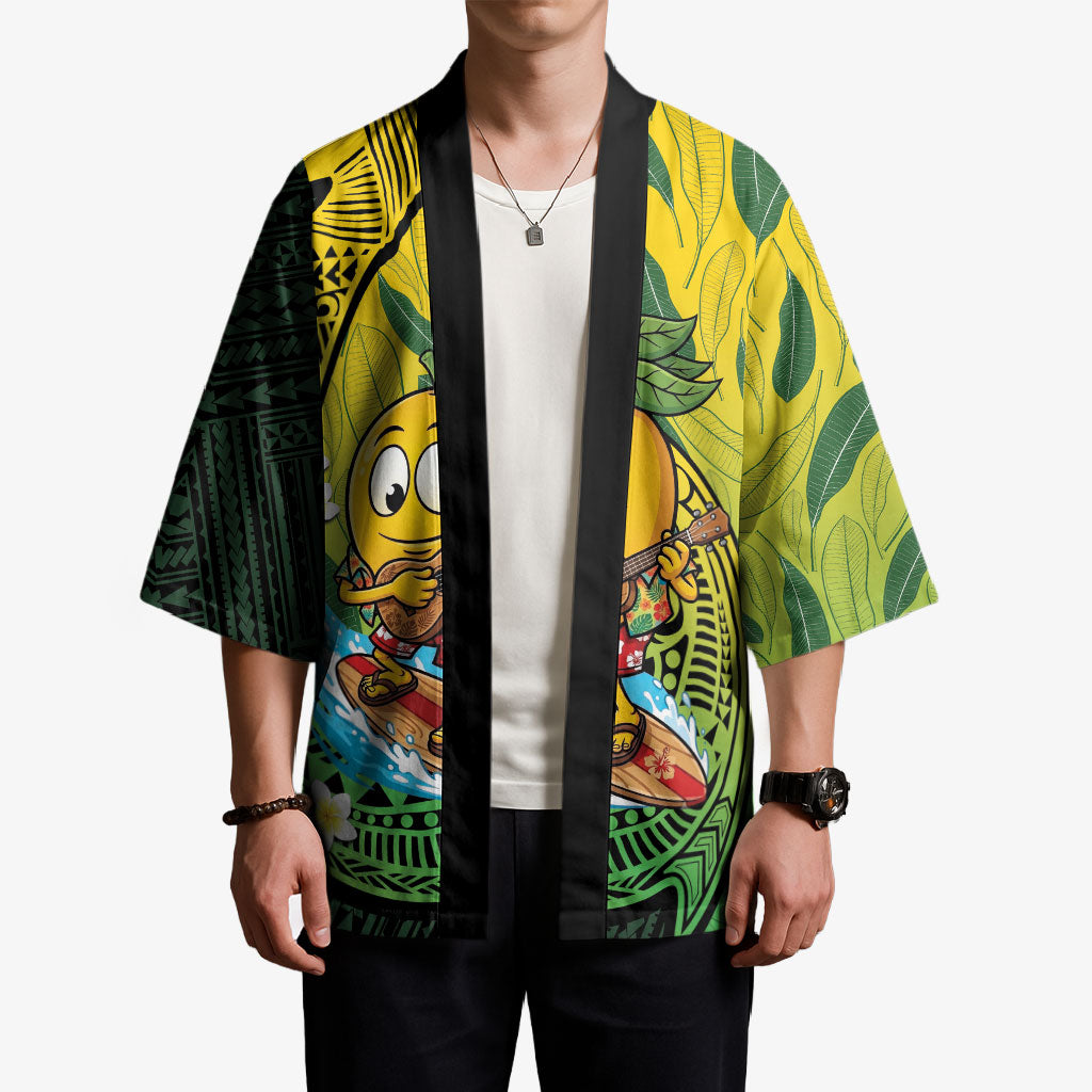 Hawaii Surfing Mango Kimono Manako Polynesian Fish Hook