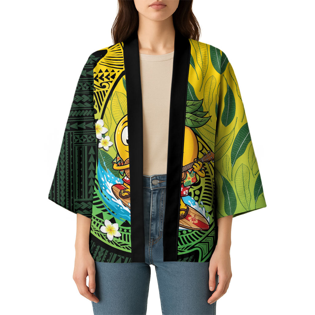 Hawaii Surfing Mango Kimono Manako Polynesian Fish Hook