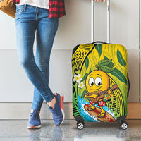 Hawaii Surfing Mango Luggage Cover Manako Polynesian Fish Hook