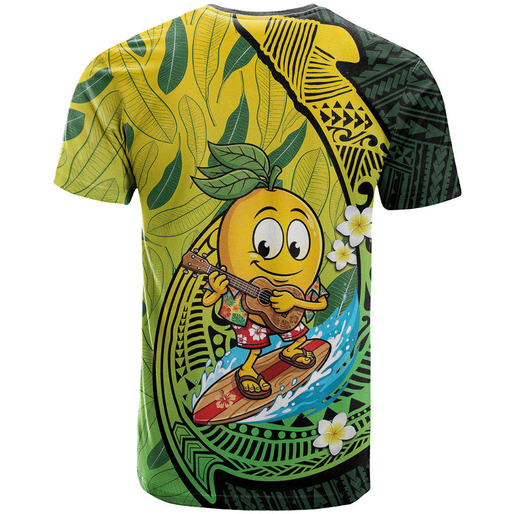 Hawaii Surfing Mango T Shirt Manako Polynesian Fish Hook