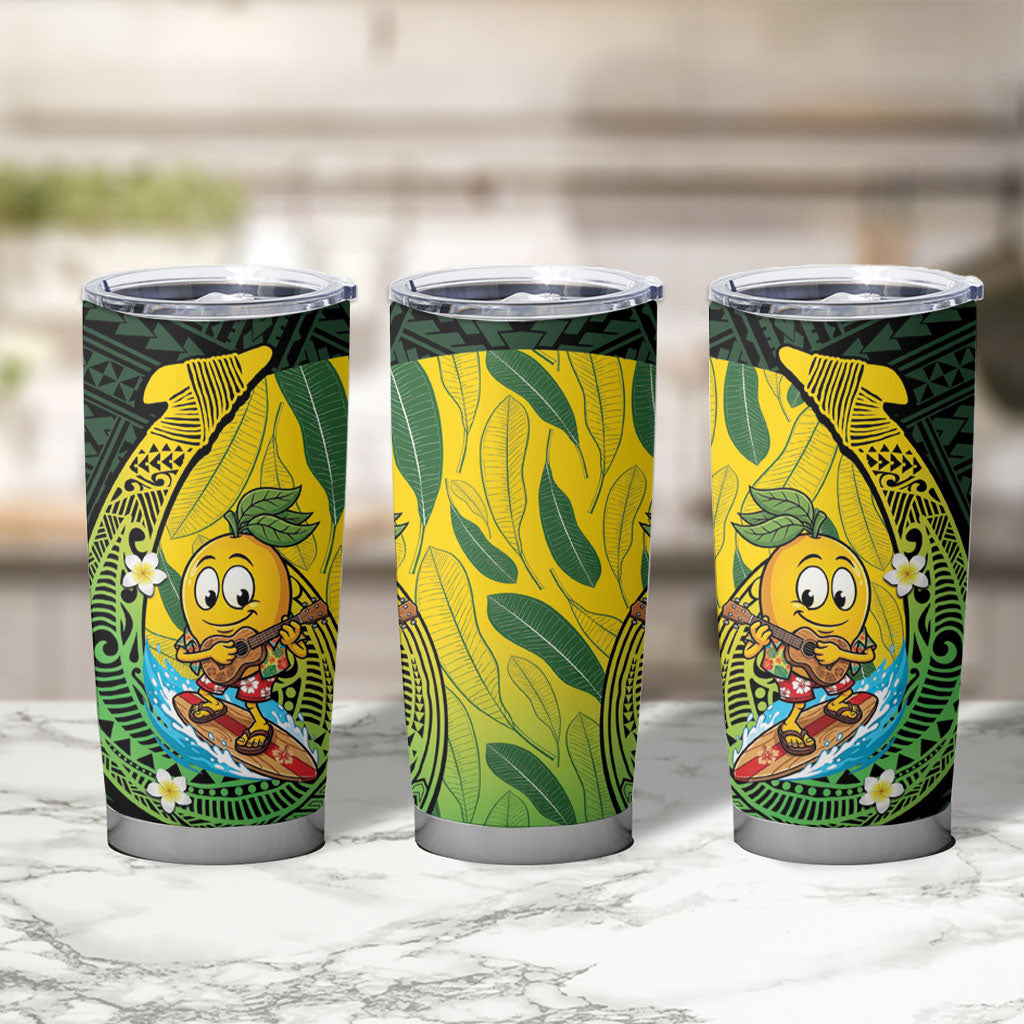 Hawaii Surfing Mango Tumbler Cup Manako Polynesian Fish Hook