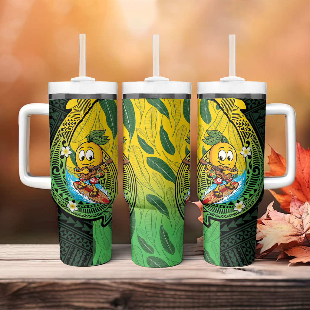 Hawaii Surfing Mango Tumbler With Handle Manako Polynesian Fish Hook