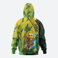 Hawaii Surfing Mango Zip Hoodie Manako Polynesian Fish Hook
