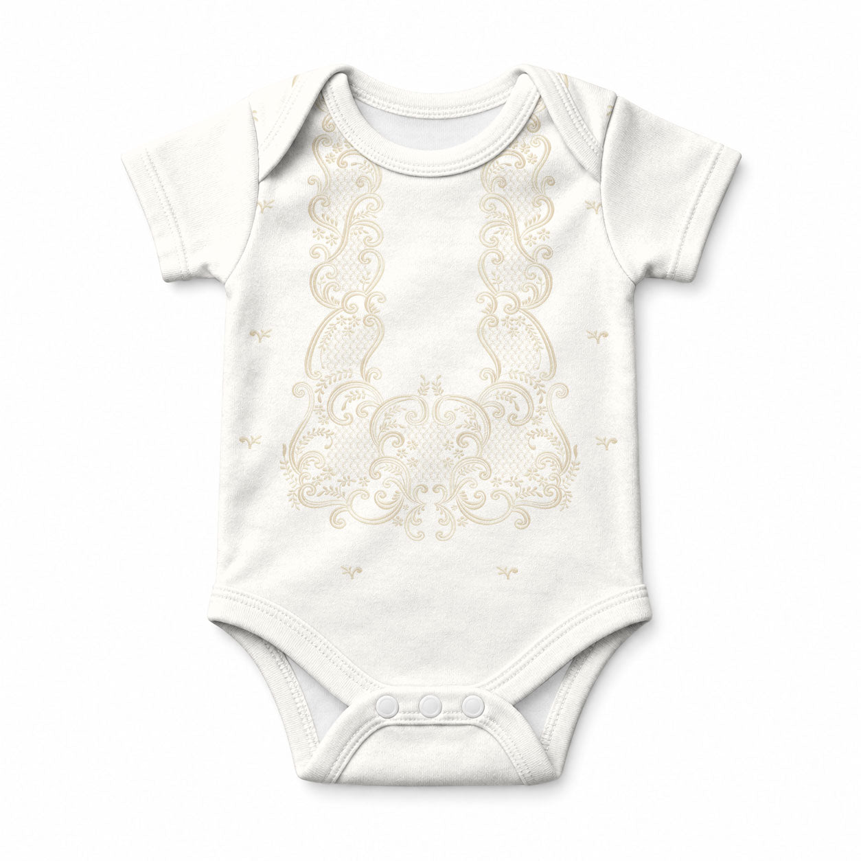Philippines National Costume Baby Onesie Barong Tagalog Inspired Ivory White Color