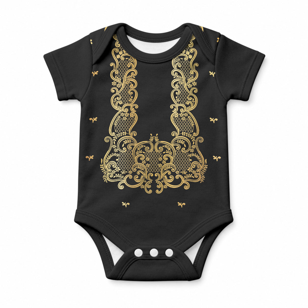 Philippines National Costume Baby Onesie Barong Tagalog Inspired Black Color