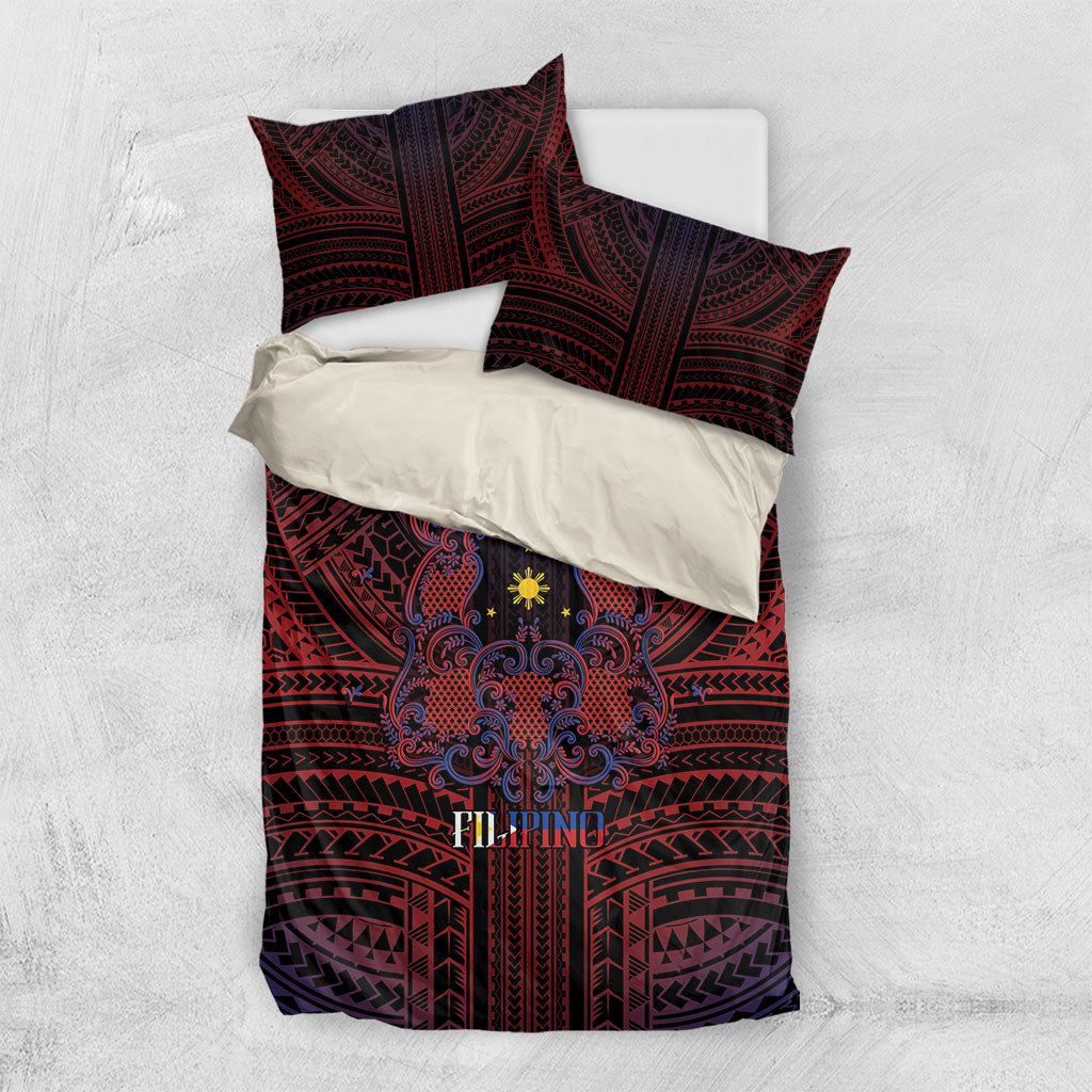 Filipino Barong Tagalog Inspired Bedding Set Mabuhay Philippines Festival Polynesian Pattern