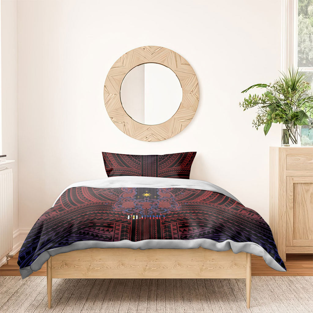 Filipino Barong Tagalog Inspired Bedding Set Mabuhay Philippines Festival Polynesian Pattern