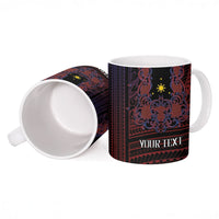 Filipino Barong Tagalog Inspired Personalised Ceramic Mug Mabuhay Philippines Festival Polynesian Pattern