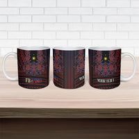 Filipino Barong Tagalog Inspired Personalised Ceramic Mug Mabuhay Philippines Festival Polynesian Pattern