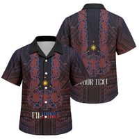 Filipino Barong Tagalog Inspired Personalised Family Matching Off Shoulder Maxi Dress and Hawaiian Shirt Mabuhay Philippines Festival Polynesian Pattern