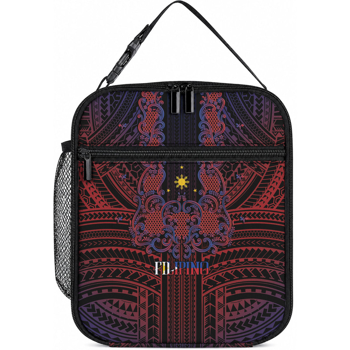 Filipino Barong Tagalog Inspired Lunch Bag Mabuhay Philippines Festival Polynesian Pattern