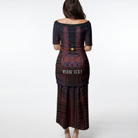 Filipino Barong Tagalog Inspired Personalised Puletasi Mabuhay Philippines Festival Polynesian Pattern