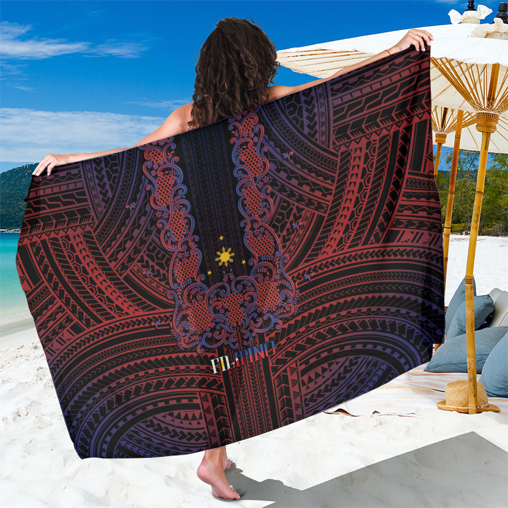Filipino Barong Tagalog Inspired Sarong Mabuhay Philippines Festival Polynesian Pattern