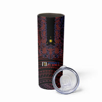 Filipino Barong Tagalog Inspired Personalised Skinny Tumbler Mabuhay Philippines Festival Polynesian Pattern