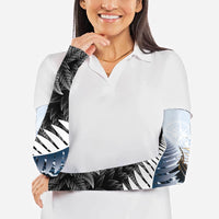Personalised New Zealand Pakeha Arm Sleeves Kiwi Silver Fern and Sailing Ship Compass