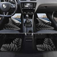 New Zealand Pakeha Car Mats Kiwi Silver Fern and Sailing Ship Compass