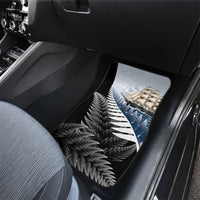 New Zealand Pakeha Car Mats Kiwi Silver Fern and Sailing Ship Compass