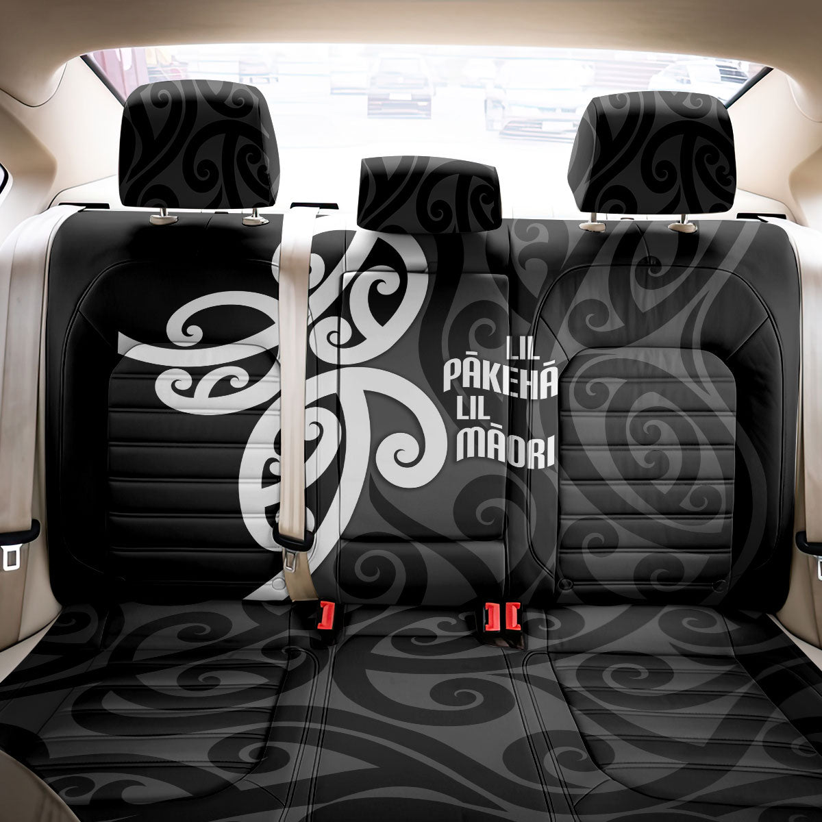 Lil Pakeha Lil Maori New Zealand Back Car Seat Cover Kiwi Proud Mangopare Pattern