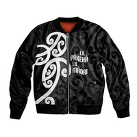 Lil Pakeha Lil Maori New Zealand Bomber Jacket Kiwi Proud Mangopare Pattern