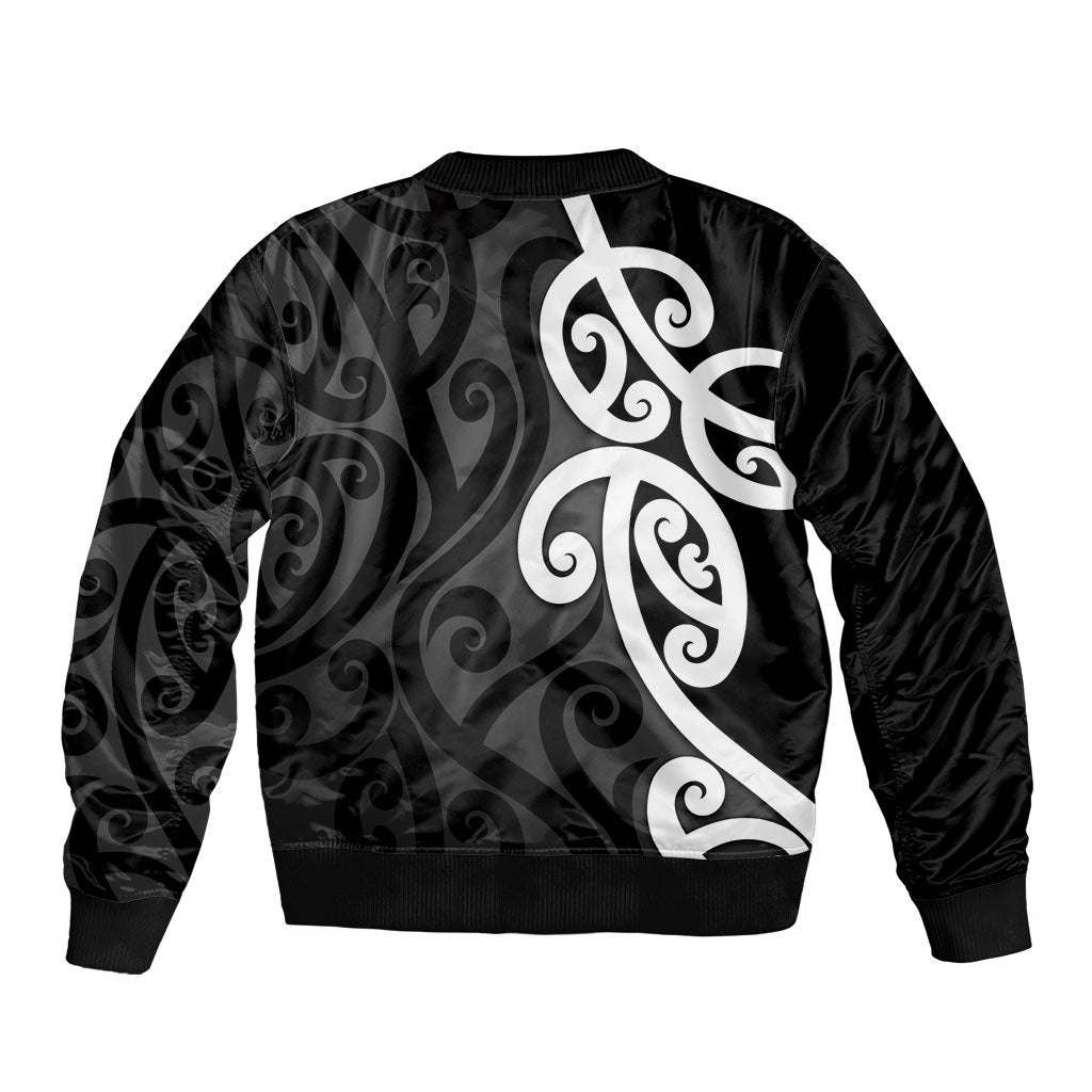Lil Pakeha Lil Maori New Zealand Bomber Jacket Kiwi Proud Mangopare Pattern