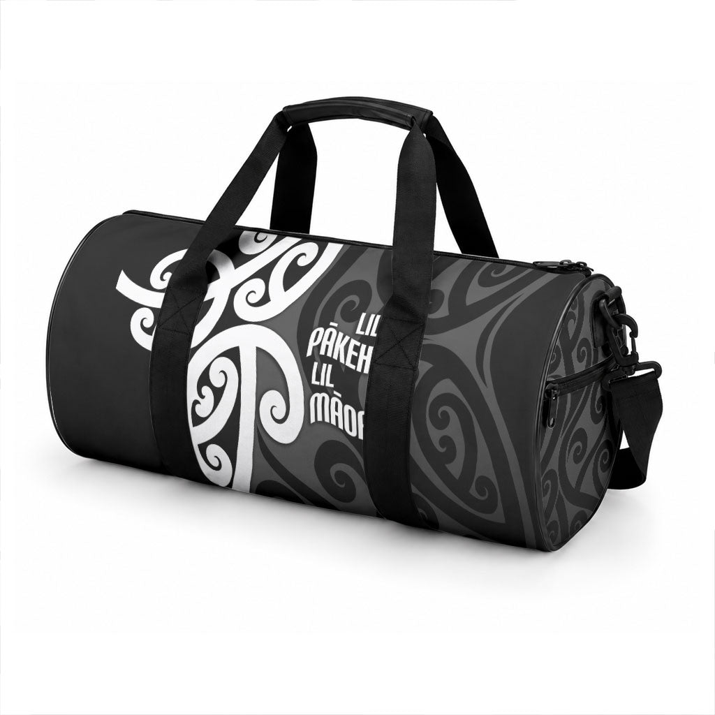 Lil Pakeha Lil Maori New Zealand Duffle Bag Kiwi Proud Mangopare Pattern