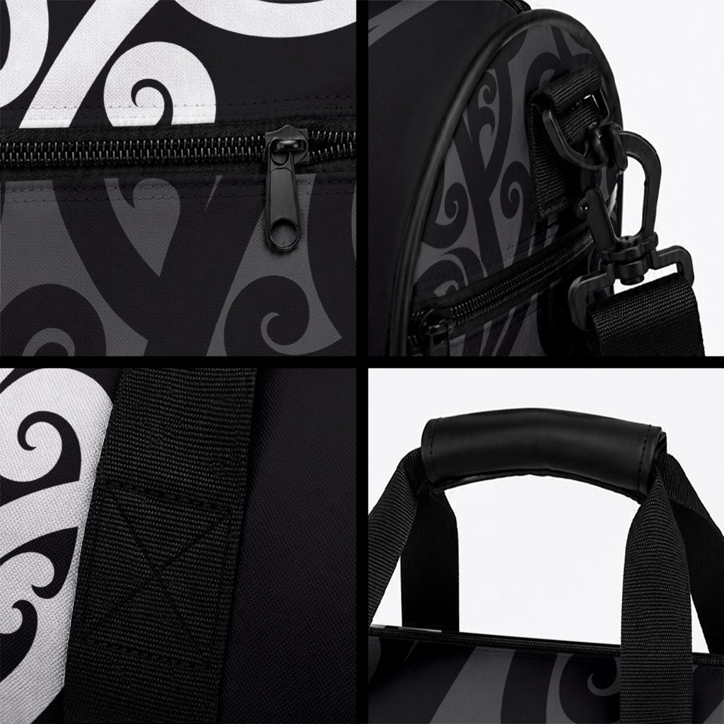 Lil Pakeha Lil Maori New Zealand Duffle Bag Kiwi Proud Mangopare Pattern