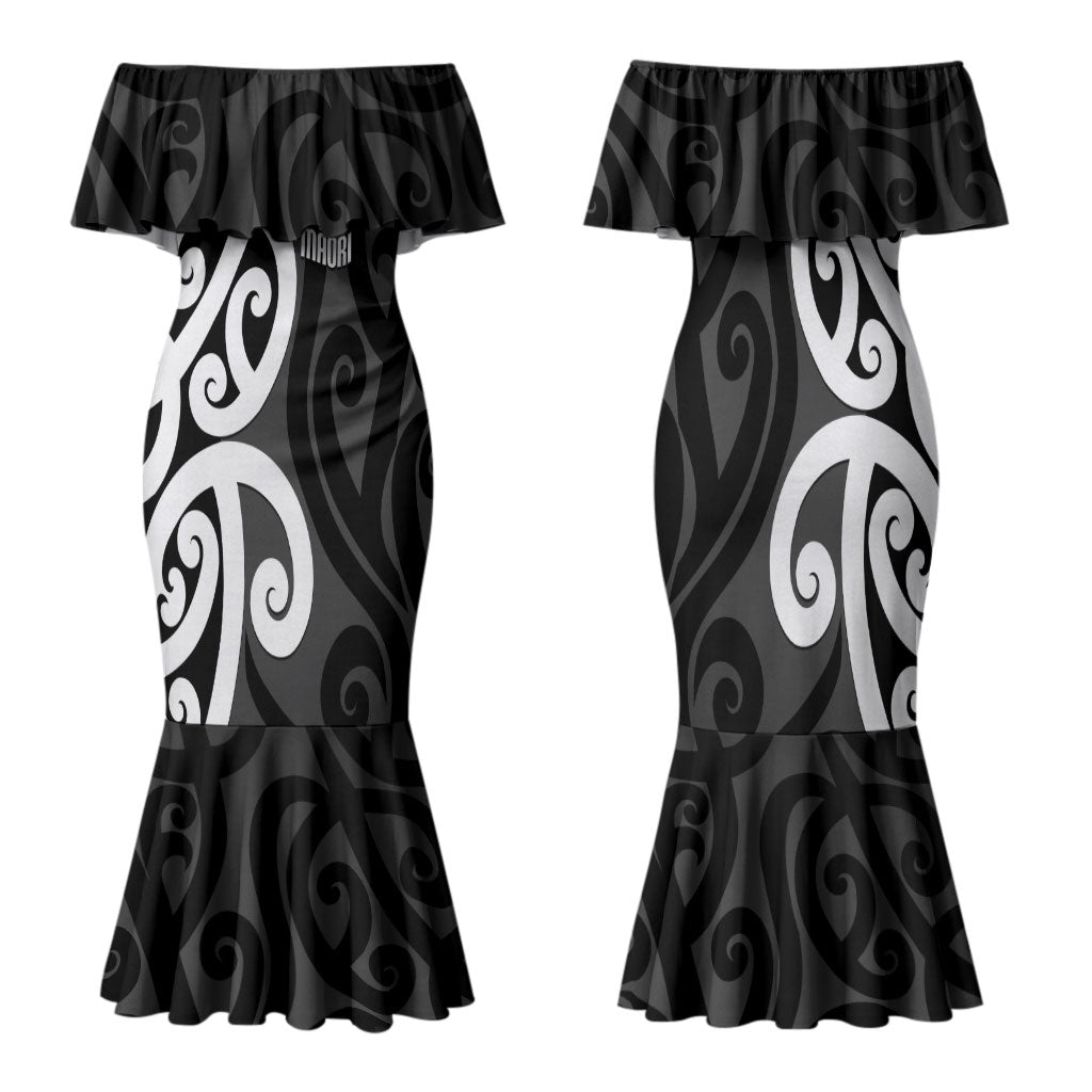 Lil Pakeha Lil Maori New Zealand Family Matching Mermaid Dress and Hawaiian Shirt Kiwi Proud Mangopare Pattern