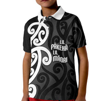 Lil Pakeha Lil Maori New Zealand Kid Polo Shirt Kiwi Proud Mangopare Pattern