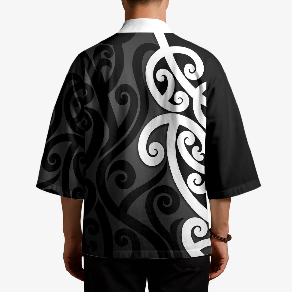 Lil Pakeha Lil Maori New Zealand Kimono Kiwi Proud Mangopare Pattern