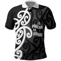 Lil Pakeha Lil Maori New Zealand Polo Shirt Kiwi Proud Mangopare Pattern