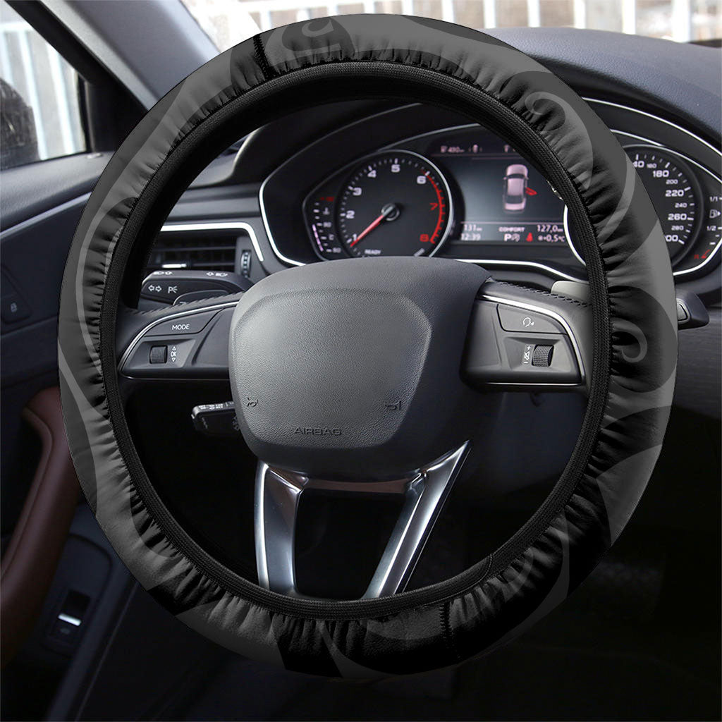 Lil Pakeha Lil Maori New Zealand Steering Wheel Cover Kiwi Proud Mangopare Pattern