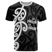 Lil Pakeha Lil Maori New Zealand T Shirt Kiwi Proud Mangopare Pattern