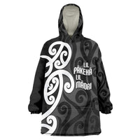 Lil Pakeha Lil Maori New Zealand Wearable Blanket Hoodie Kiwi Proud Mangopare Pattern