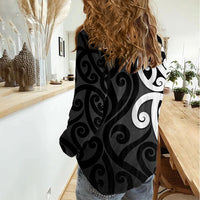 Lil Pakeha Lil Maori New Zealand Women Casual Shirt Kiwi Proud Mangopare Pattern