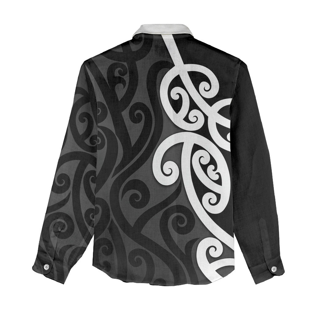 Lil Pakeha Lil Maori New Zealand Women Casual Shirt Kiwi Proud Mangopare Pattern