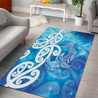 Hammerhead Shark Tattoo New Zealand Area Rug Maori Galaxy Mangopare Pattern