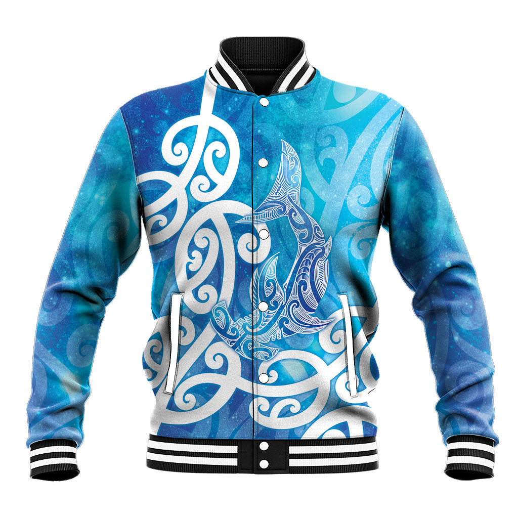Hammerhead Shark Tattoo New Zealand Baseball Jacket Maori Galaxy Mangopare Pattern