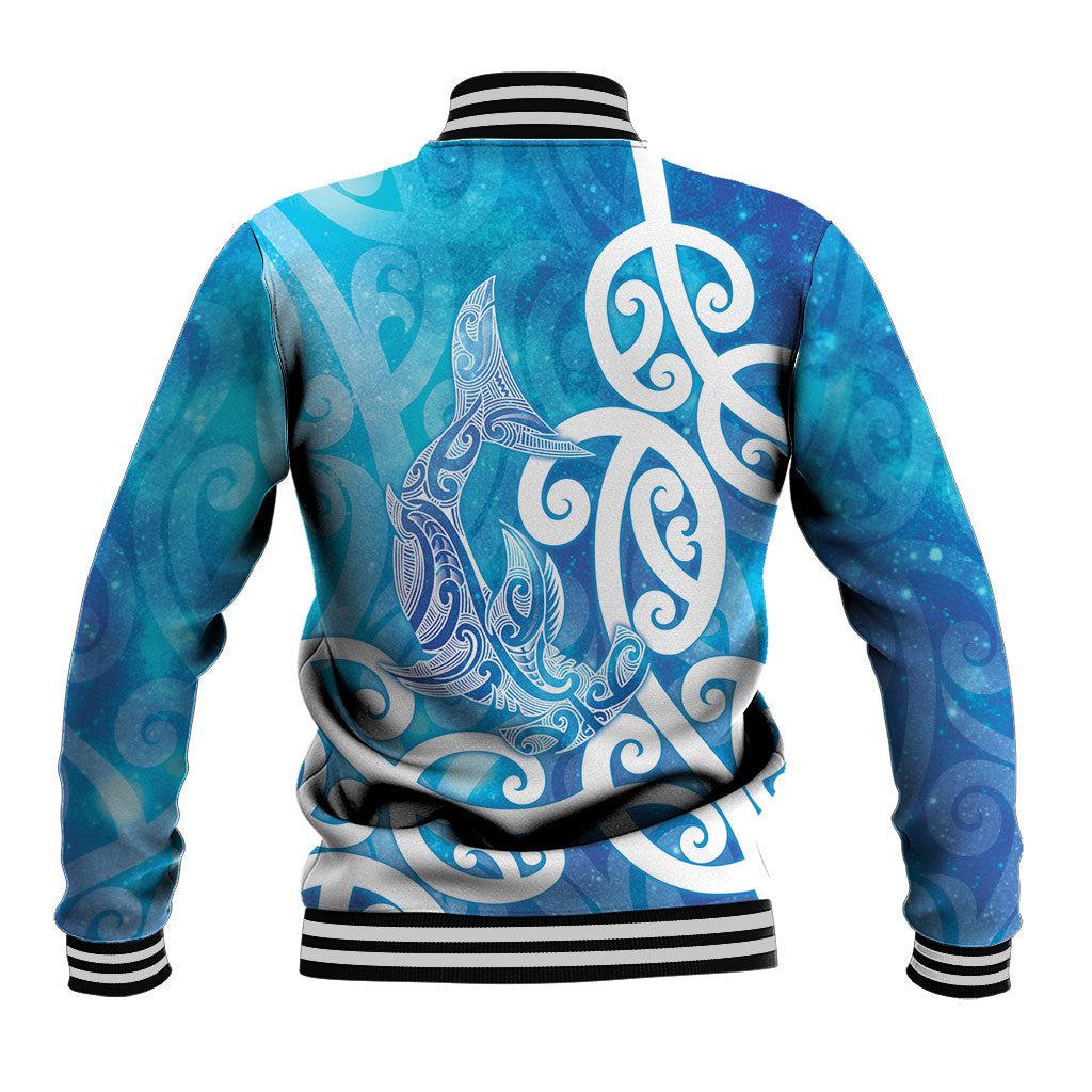 Hammerhead Shark Tattoo New Zealand Baseball Jacket Maori Galaxy Mangopare Pattern