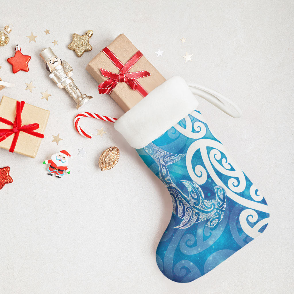 Hammerhead Shark Tattoo New Zealand Christmas Stocking Maori Galaxy Mangopare Pattern