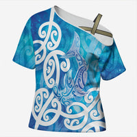 Hammerhead Shark Tattoo New Zealand Cross Shoulder Shirt Maori Galaxy Mangopare Pattern