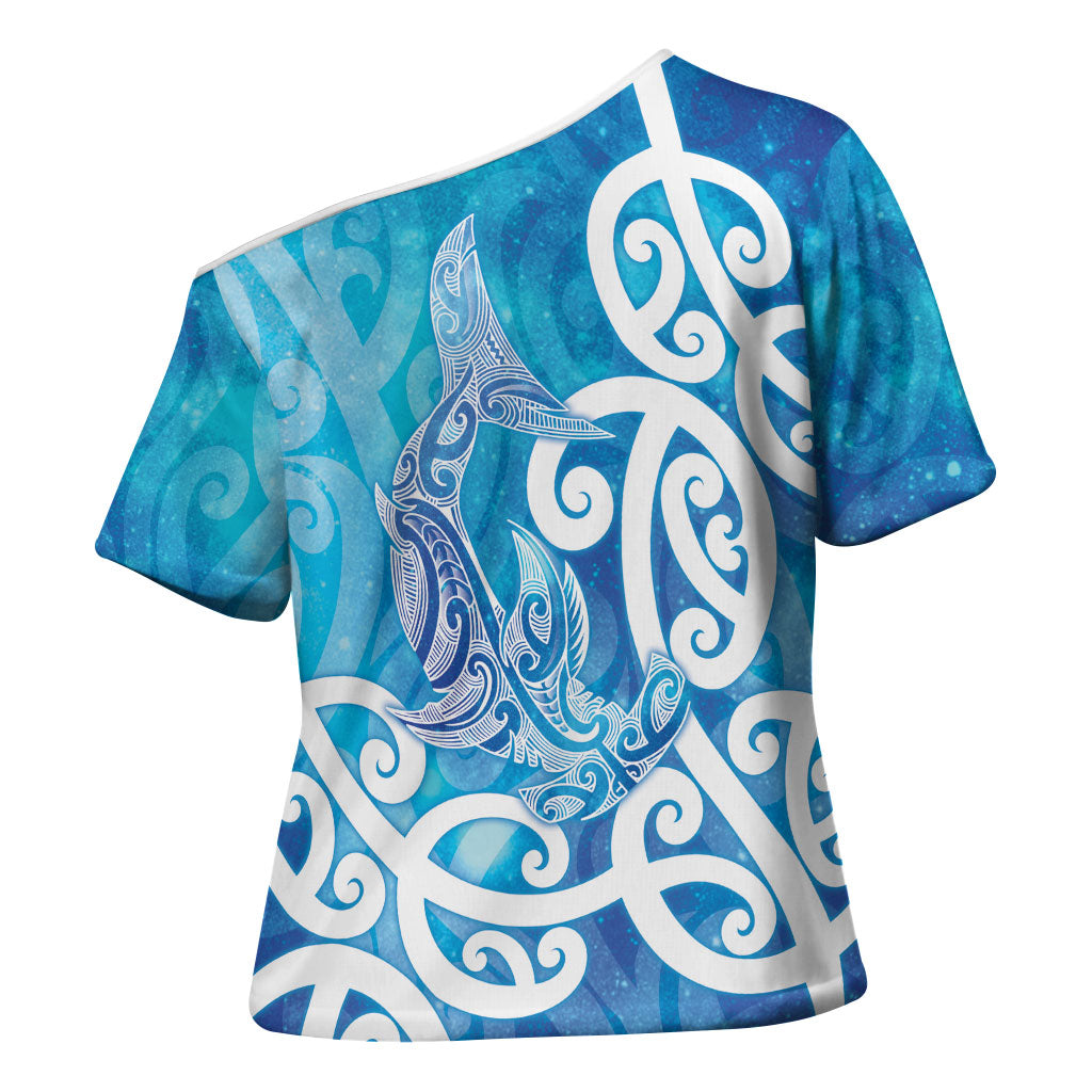 Hammerhead Shark Tattoo New Zealand Cross Shoulder Shirt Maori Galaxy Mangopare Pattern