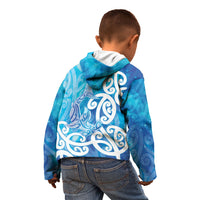 Hammerhead Shark Tattoo New Zealand Kid Hoodie Maori Galaxy Mangopare Pattern