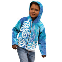 Hammerhead Shark Tattoo New Zealand Kid Hoodie Maori Galaxy Mangopare Pattern
