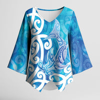 Hammerhead Shark Tattoo New Zealand Kimono Sleeve Blouse Maori Galaxy Mangopare Pattern