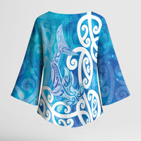 Hammerhead Shark Tattoo New Zealand Kimono Sleeve Blouse Maori Galaxy Mangopare Pattern