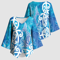 Hammerhead Shark Tattoo New Zealand Kimono Sleeve Blouse Maori Galaxy Mangopare Pattern