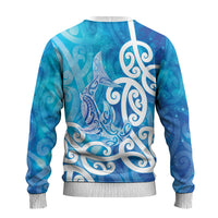 Hammerhead Shark Tattoo New Zealand Ugly Christmas Sweater Maori Galaxy Mangopare Pattern LT14 - Polynesian Pride