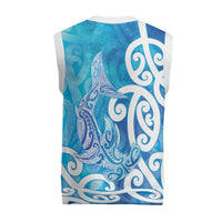 Hammerhead Shark Tattoo New Zealand Christmas Knitted V-Neck Vest Maori Galaxy Mangopare Pattern