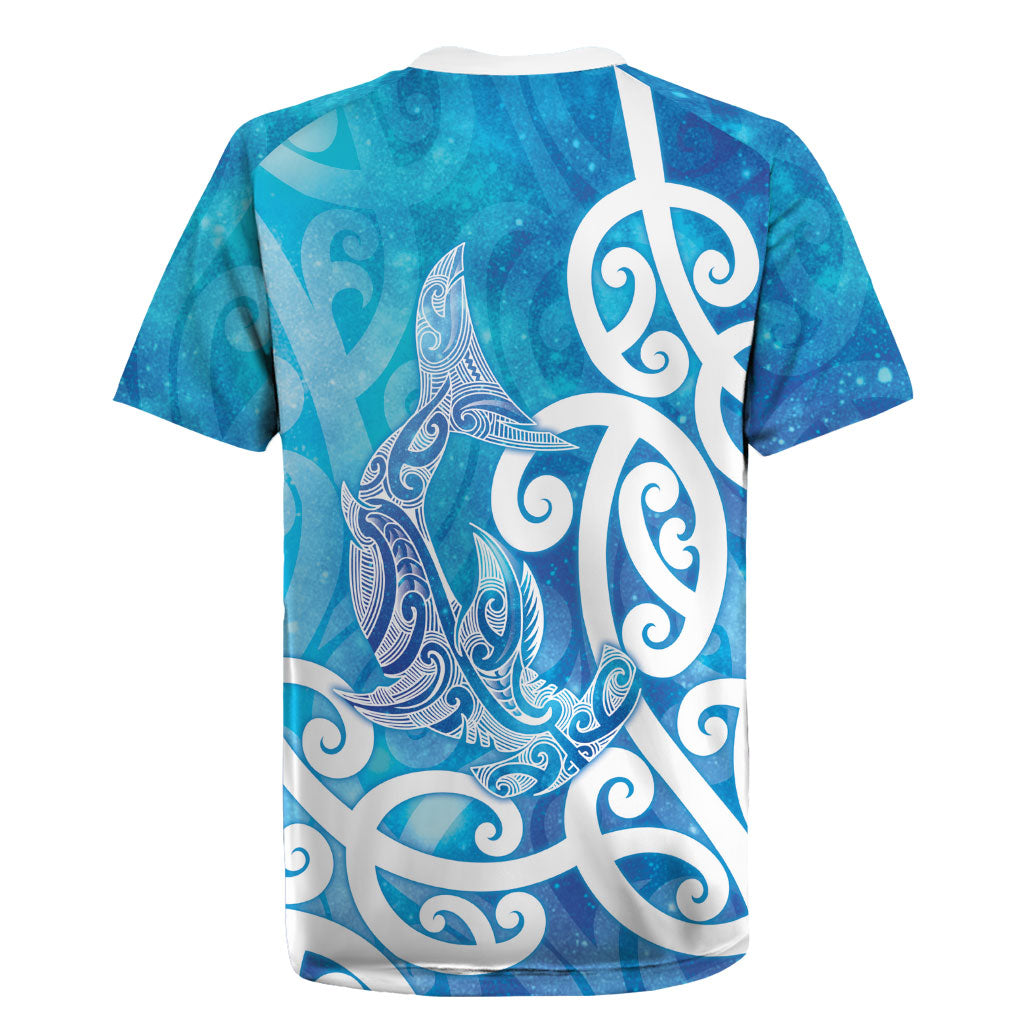 Hammerhead Shark Tattoo New Zealand Rugby Jersey Maori Galaxy Mangopare Pattern